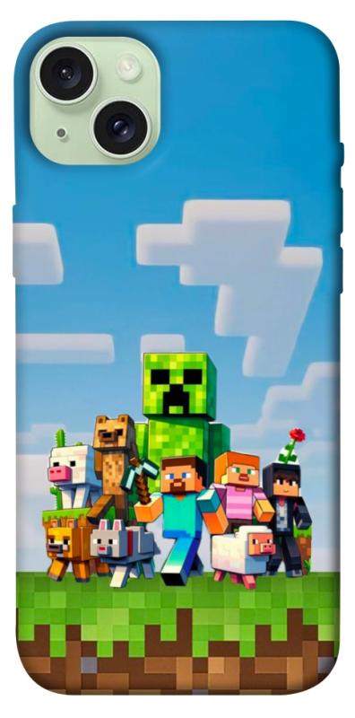 Чехол itsPrint Block Adventure для Apple iPhone 15 Plus (6.7"), игры, купить оптом с доставкой