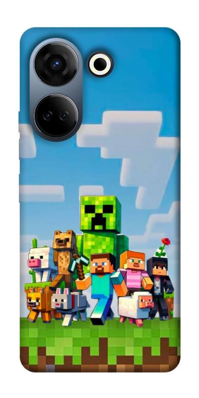 Чехол itsPrint Block Adventure для TECNO Camon 20 Pro (CK7n), игры, купить оптом с доставкой