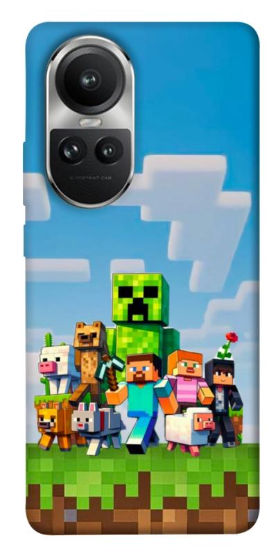 Чехол itsPrint Block Adventure для Oppo Reno 10, игры, купить оптом с доставкой