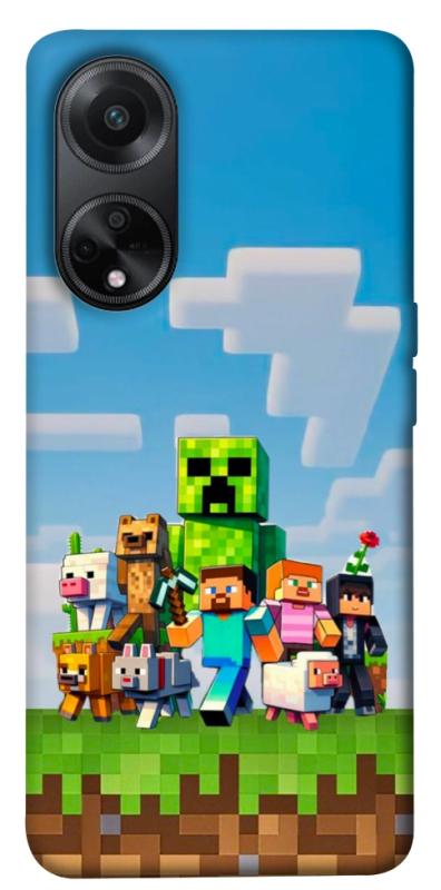 Чехол itsPrint Block Adventure для Oppo A58 4G, игры, купить оптом с доставкой