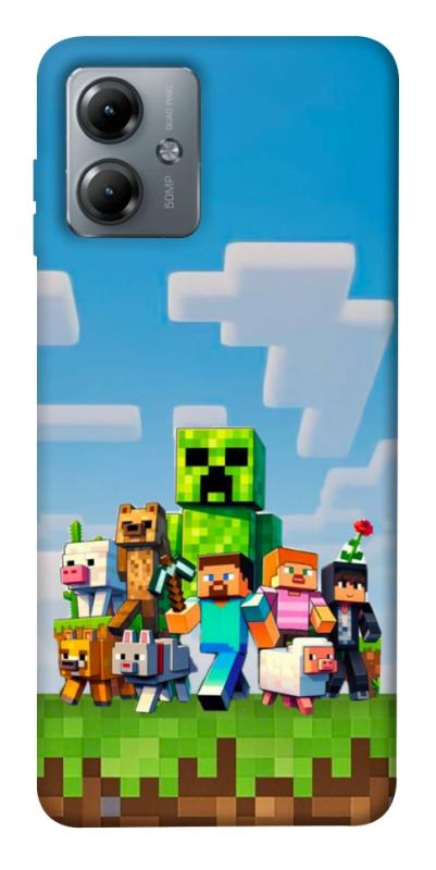 Чехол itsPrint Block Adventure для Motorola Moto G14, игры, купить оптом с доставкой