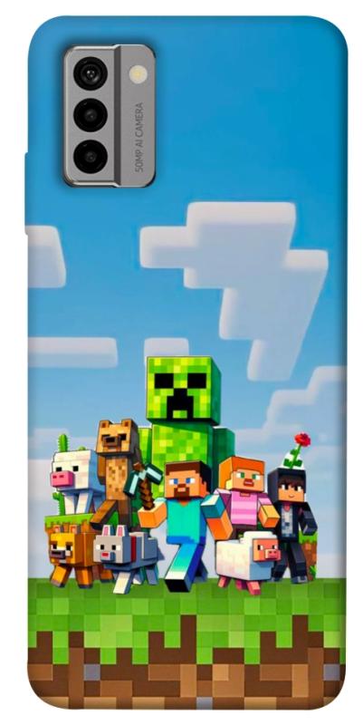 Чехол itsPrint Block Adventure для Nokia G22, игры, купить оптом с доставкой