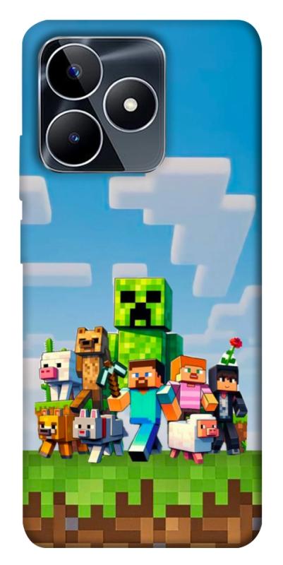 Чехол itsPrint Block Adventure для Realme C53, игры, купить оптом с доставкой
