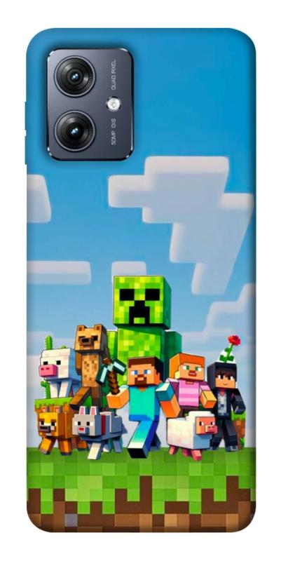 Чехол itsPrint Block Adventure для Motorola Moto G54, игры, купить оптом с доставкой