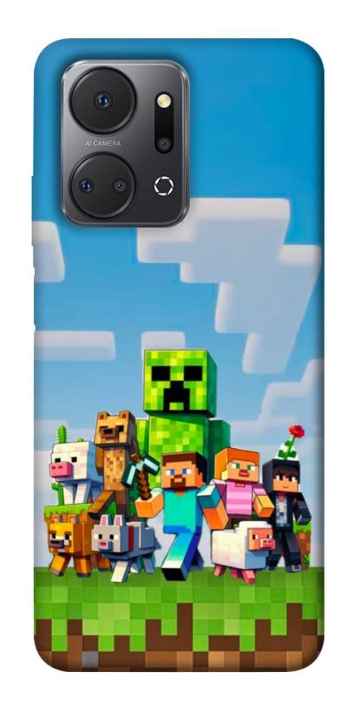 Чехол itsPrint Block Adventure для Huawei Honor X7a, игры, купить оптом с доставкой