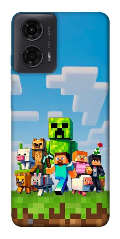 Чехол itsPrint Block Adventure для Motorola Moto G24, игры, купить оптом с доставкой