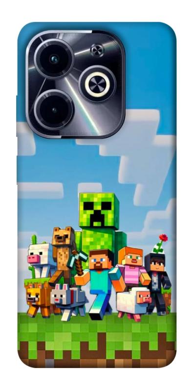Чехол itsPrint Block Adventure для Infinix Hot 40i, игры, купить оптом с доставкой