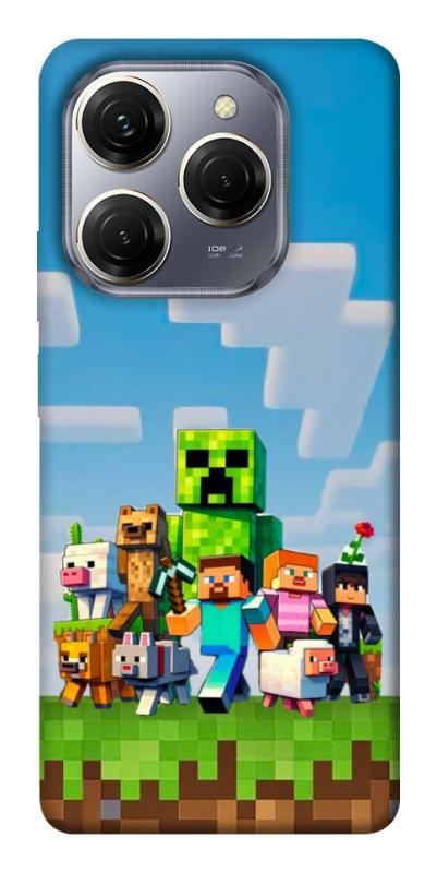 Чехол itsPrint Block Adventure для TECNO Spark 20 Pro, игры, купить оптом с доставкой