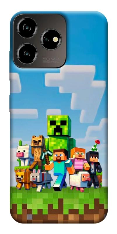Чехол itsPrint Block Adventure для ZTE Blade V50 Desing 4G, игры, купить оптом с доставкой