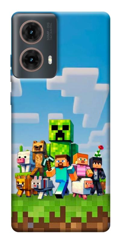 Чехол itsPrint Block Adventure для Motorola Moto G85, игры, купить оптом с доставкой