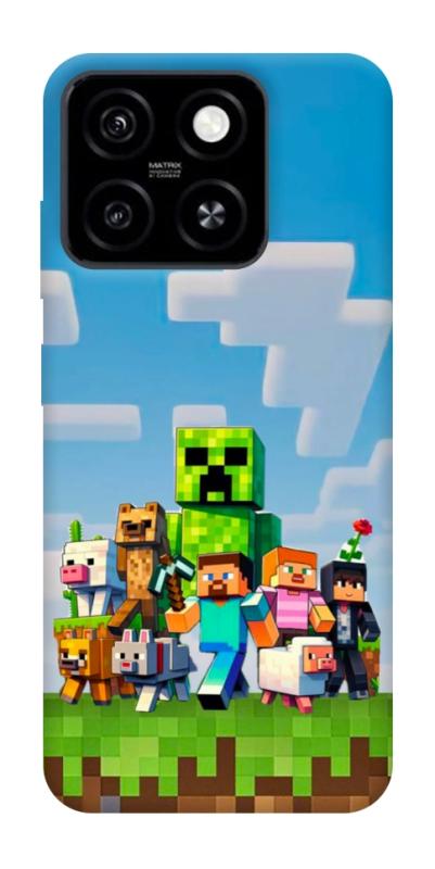 Чехол itsPrint Block Adventure для ZTE Blade A55 4G, игры, купить оптом с доставкой