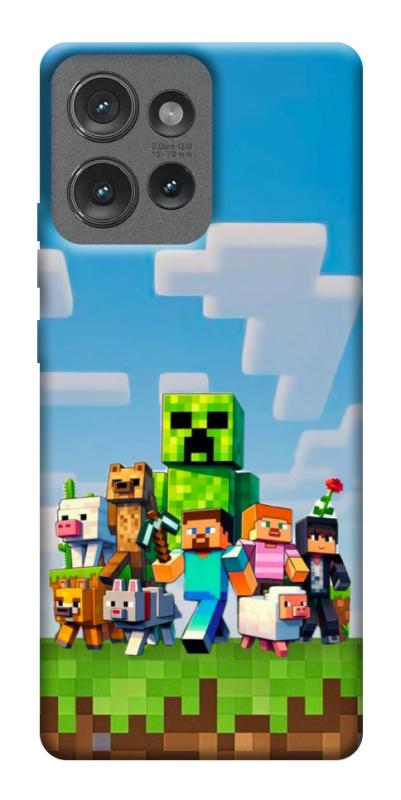 Чехол itsPrint Block Adventure для Motorola Edge 50, игры, купить оптом с доставкой