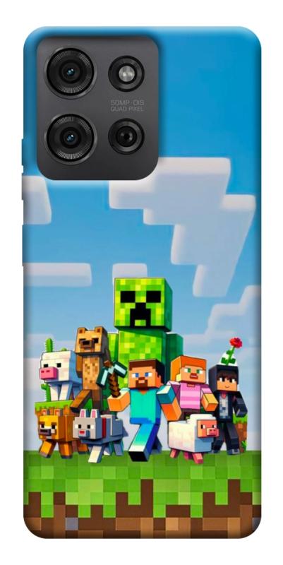 Чехол itsPrint Block Adventure для Motorola Moto G75 5G, игры, купить оптом с доставкой