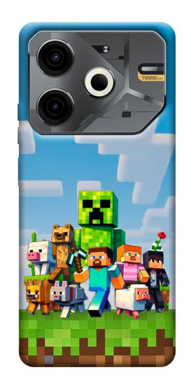 Чехол itsPrint Block Adventure для TECNO Pova 6 Neo (LI6), игры, купить оптом с доставкой