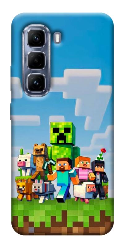 Чехол itsPrint Block Adventure для Infinix Hot 50 Pro, игры, купить оптом с доставкой