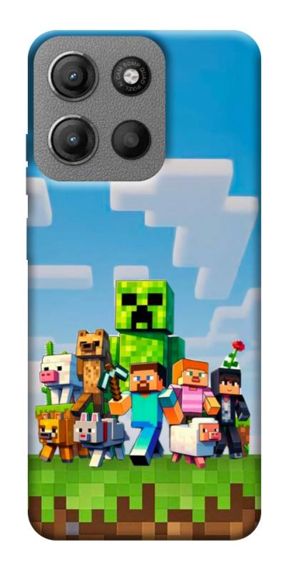 Чехол itsPrint Block Adventure для Motorola Moto G15 4G, игры, купить оптом с доставкой