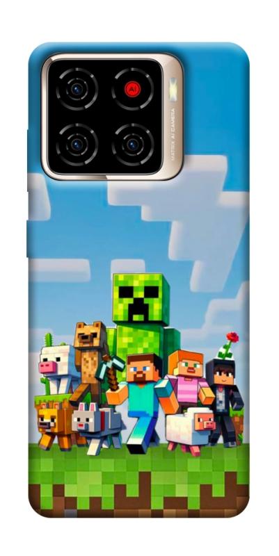 Чехол itsPrint Block Adventure для ZTE Blade A56, игры, купить оптом с доставкой
