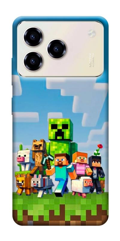 Чехол itsPrint Block Adventure для ZTE Blade A76, игры, купить оптом с доставкой
