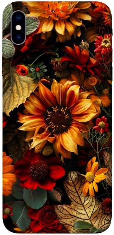 Чехол itsPrint Autumn vibe для Apple iPhone XS Max (6.5"), цветы, купить оптом с доставкой