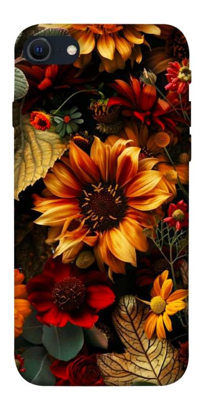 Чехол itsPrint Autumn vibe для Apple iPhone SE (2020), цветы, купить оптом с доставкой