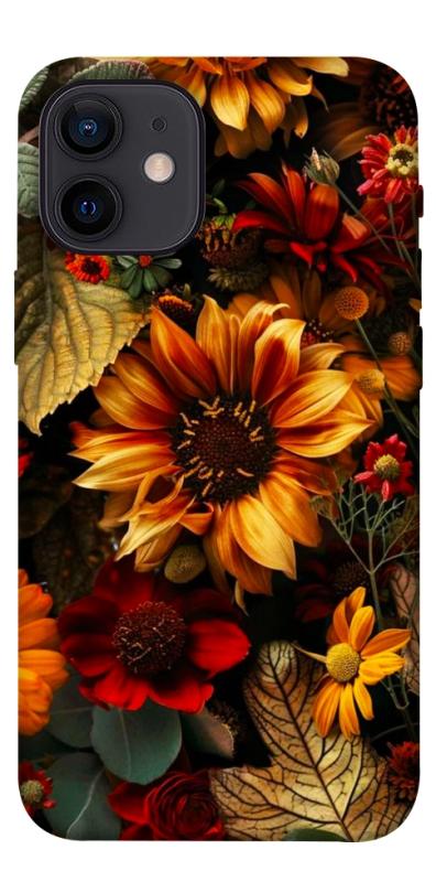 Чехол itsPrint Autumn vibe для Apple iPhone 12 mini (5.4"), цветы, купить оптом с доставкой