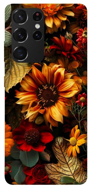 Чехол itsPrint Autumn vibe для Samsung Galaxy S21 Ultra, цветы, купить оптом с доставкой