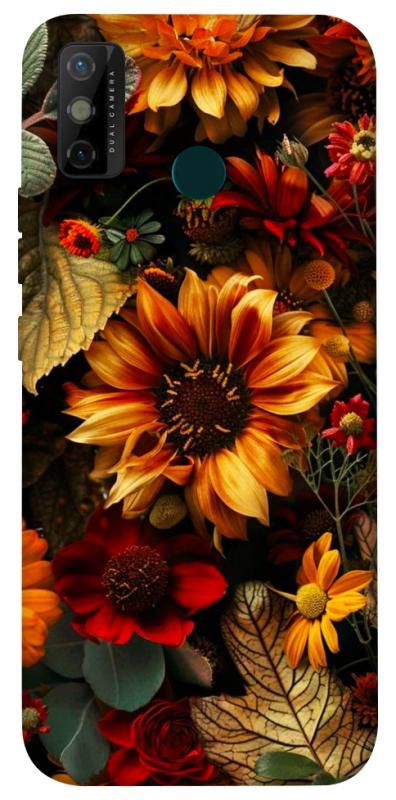 Чехол itsPrint Autumn vibe для TECNO Spark 6 Go, цветы, купить оптом с доставкой