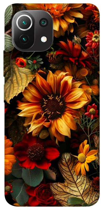 Чехол itsPrint Autumn vibe для Xiaomi Mi 11 Lite, цветы, купить оптом с доставкой