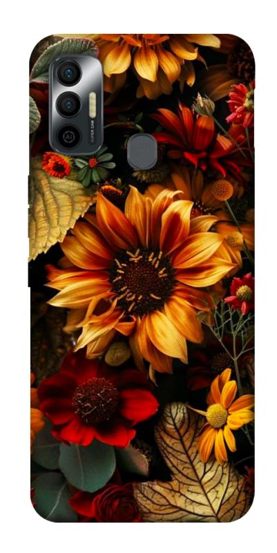 Чехол itsPrint Autumn vibe для TECNO Spark 7, цветы, купить оптом с доставкой