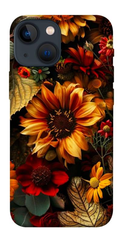 Чехол itsPrint Autumn vibe для Apple iPhone 13 mini (5.4"), цветы, купить оптом с доставкой