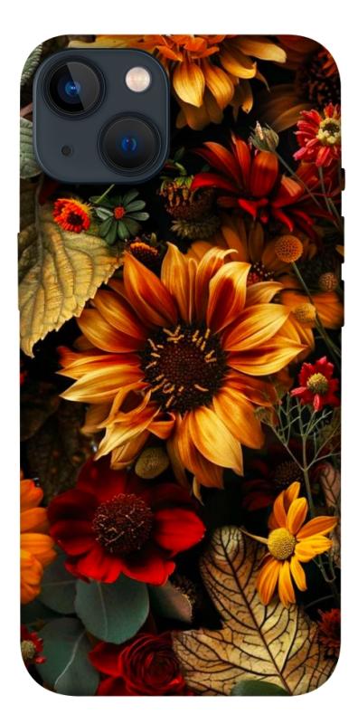 Чехол itsPrint Autumn vibe для Apple iPhone 13 (6.1"), цветы, купить оптом с доставкой