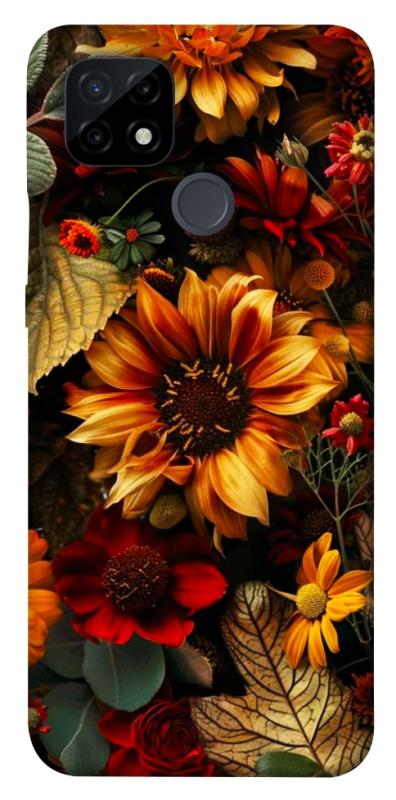 Чехол itsPrint Autumn vibe для Realme C21, цветы, купить оптом с доставкой