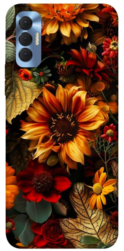 Чехол itsPrint Autumn vibe для TECNO Spark 8P, цветы, купить оптом с доставкой