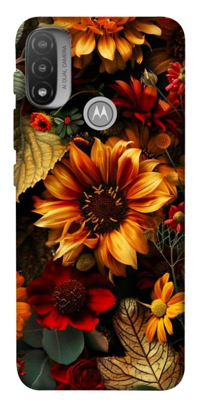 Чехол itsPrint Autumn vibe для Motorola Moto E20, цветы, купить оптом с доставкой