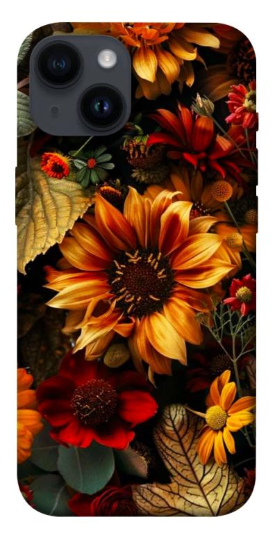 Чехол itsPrint Autumn vibe для Apple iPhone 14 (6.1"), цветы, купить оптом с доставкой