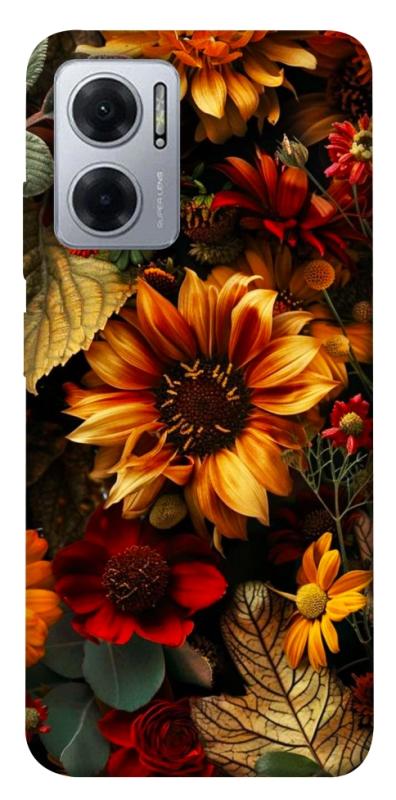 Чехол itsPrint Autumn vibe для Xiaomi Redmi Note 11E, цветы, купить оптом с доставкой