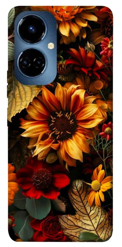 Чохол itsPrint Autumn vibe для TECNO Camon 19 (CI6n) / 19 Pro (CI8n), квіти, купити оптом з доставкою