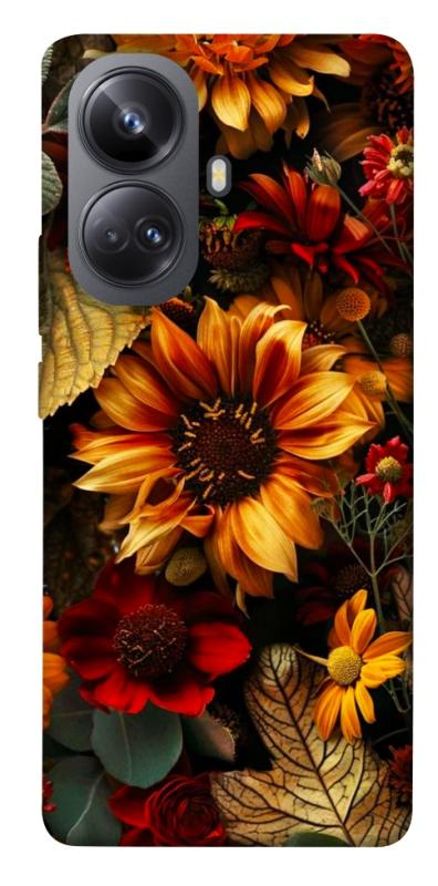 Чехол itsPrint Autumn vibe для Realme 10 Pro+, цветы, купить оптом с доставкой
