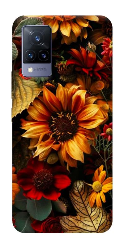 Чохол itsPrint Autumn vibe для Vivo V21, квіти, купити оптом з доставкою