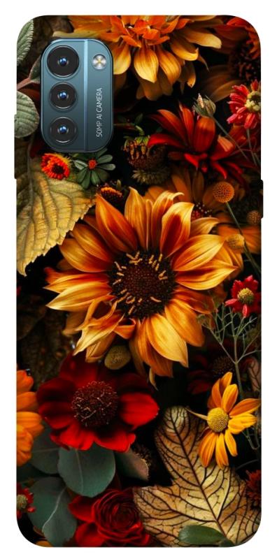 Чехол itsPrint Autumn vibe для Nokia G21, цветы, купить оптом с доставкой