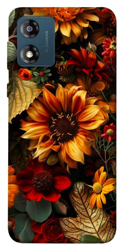 Чехол itsPrint Autumn vibe для Motorola Moto E13, цветы, купить оптом с доставкой