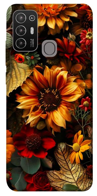 Чехол itsPrint Autumn vibe для ZTE Blade A52, цветы, купить оптом с доставкой