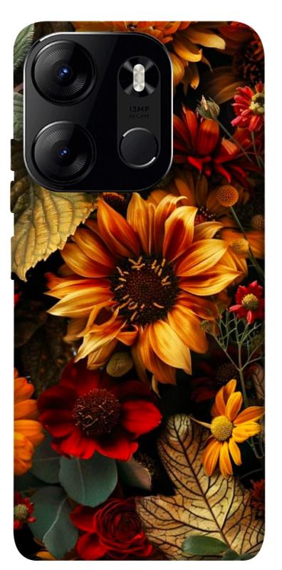 Чехол itsPrint Autumn vibe для Tecno Spark Go 2023, цветы, купить оптом с доставкой