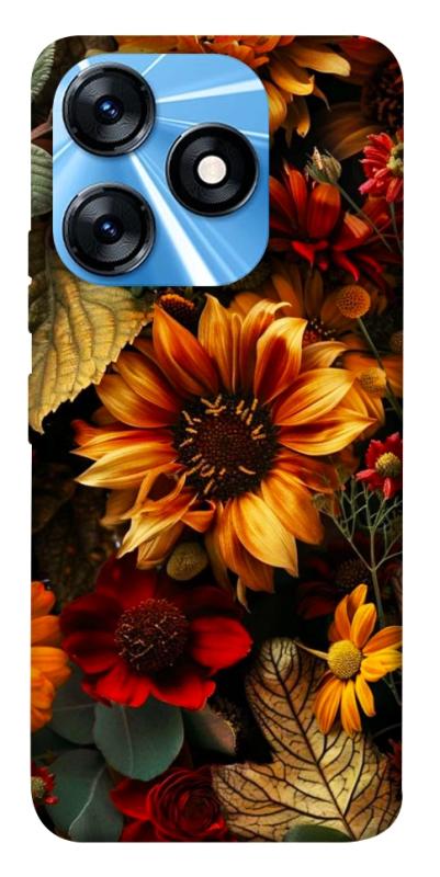 Чехол itsPrint Autumn vibe для TECNO Spark 10 Pro, цветы, купить оптом с доставкой