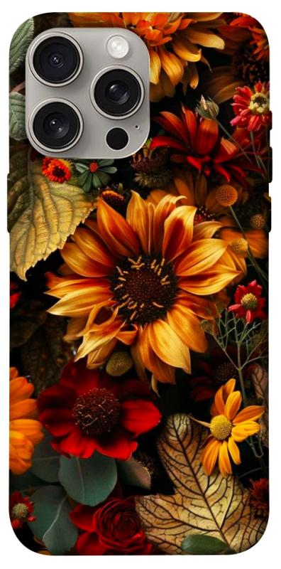 Чехол itsPrint Autumn vibe для Apple iPhone 15 Pro Max (6.7"), цветы, купить оптом с доставкой
