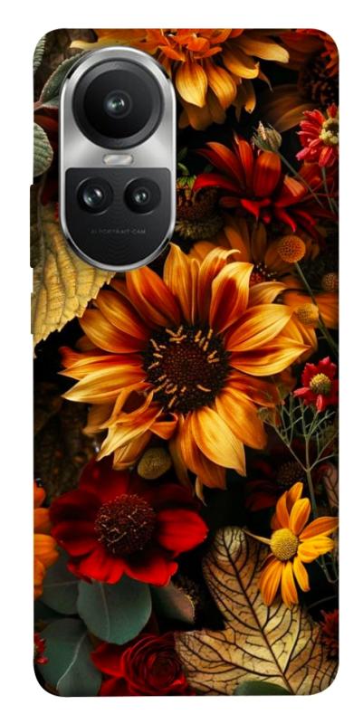 Чехол itsPrint Autumn vibe для Oppo Reno 10, цветы, купить оптом с доставкой