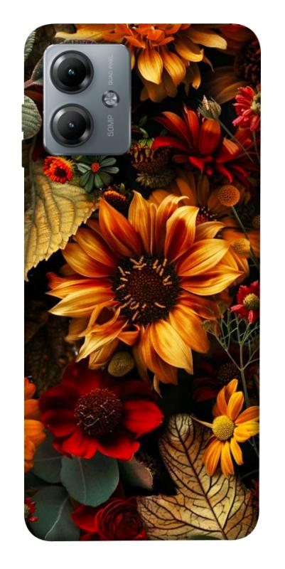 Чехол itsPrint Autumn vibe для Motorola Moto G14, цветы, купить оптом с доставкой