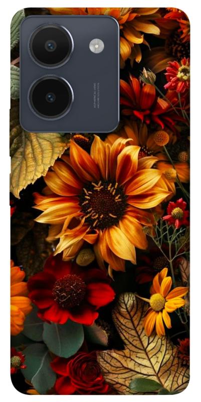 Чехол itsPrint Autumn vibe для Vivo Y36, цветы, купить оптом с доставкой