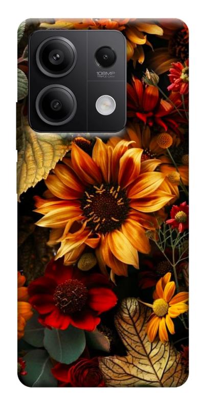 Чехол itsPrint Autumn vibe для Xiaomi Redmi Note 13 5G, цветы, купить оптом с доставкой