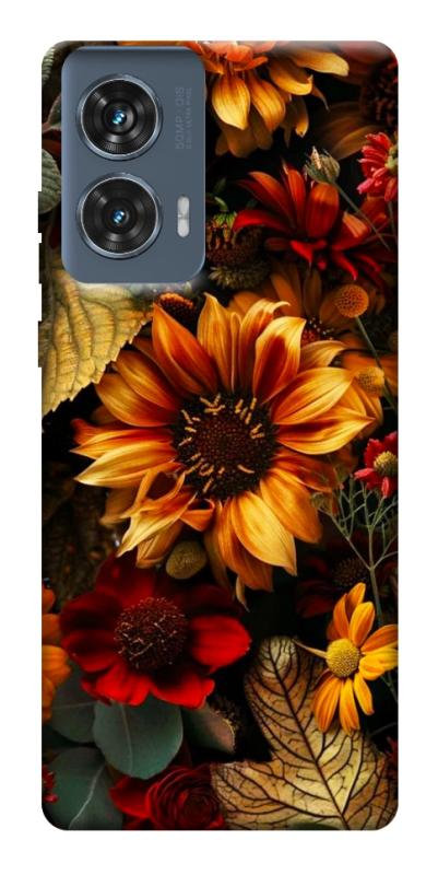 Чохол itsPrint Autumn vibe для Motorola Edge 50 Fusion, квіти, купити оптом з доставкою